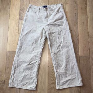 GAP Cream Wide Leg Pants